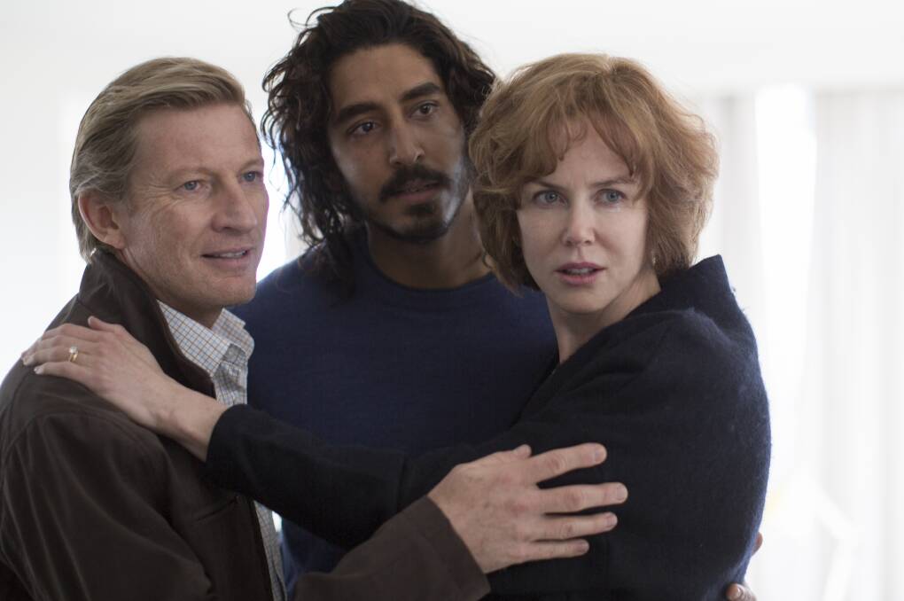 David Wenham, left, Dev Patel and Nicole Kidman in Lion. Picture: Supplied