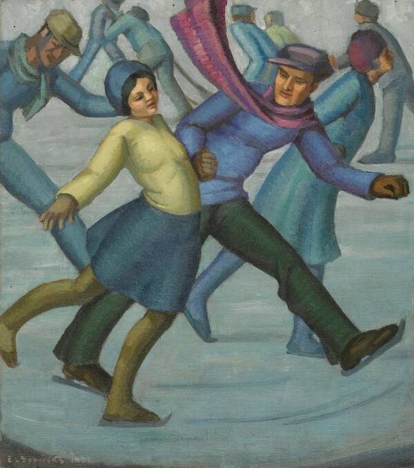 Ethel Spowers, Skaters, c. 1933. Pictures: National Gallery of Australia