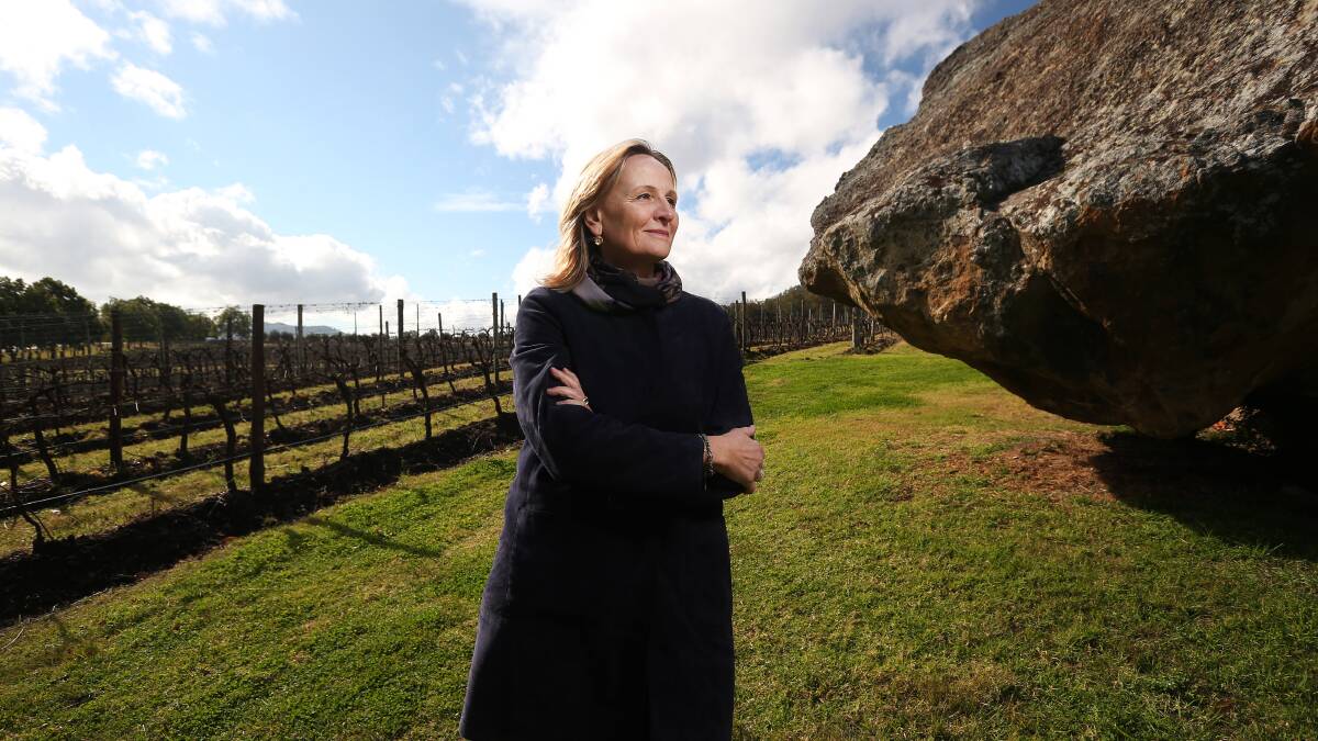  Karin Adcock, standing near Pooles Rock at Winmark Wines. Picture: Simone De Peak 