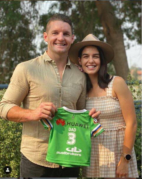 Jarrod Croker and wife Brittney are about to become parents for the first time. Picture: Supplied