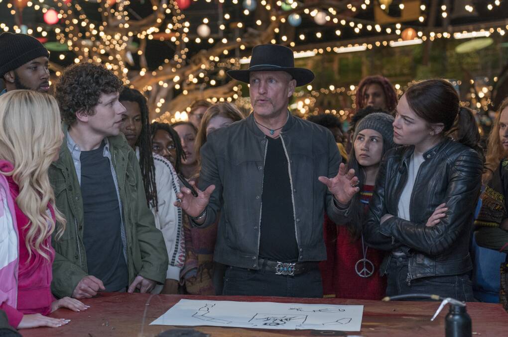 Jesse Eisenberg, Woody Harrelson and Emma Stone in Zombieland: Double Tap. Picture: Supplied
