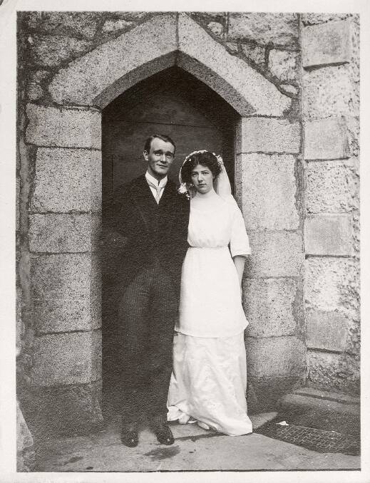 Charles and Ruth Lane Poole on their wedding day. Picture: Supplied