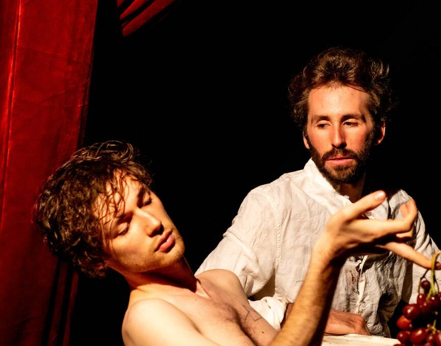 Gregorio (Shae Kelly), left and Caravaggio (Mark Salvestro) in Chiaroscuro. Picture: Sam Kennedy-Hine