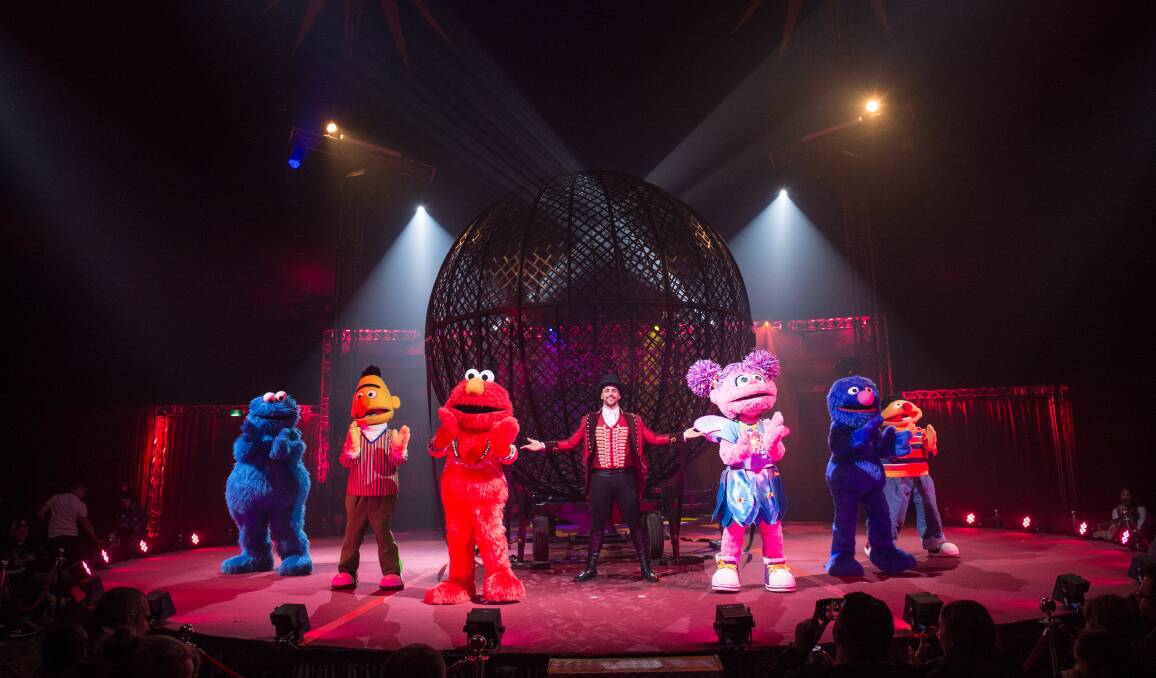 Elmo and friends in the Sesame Street Circus Spectacular. Picture: Supplied