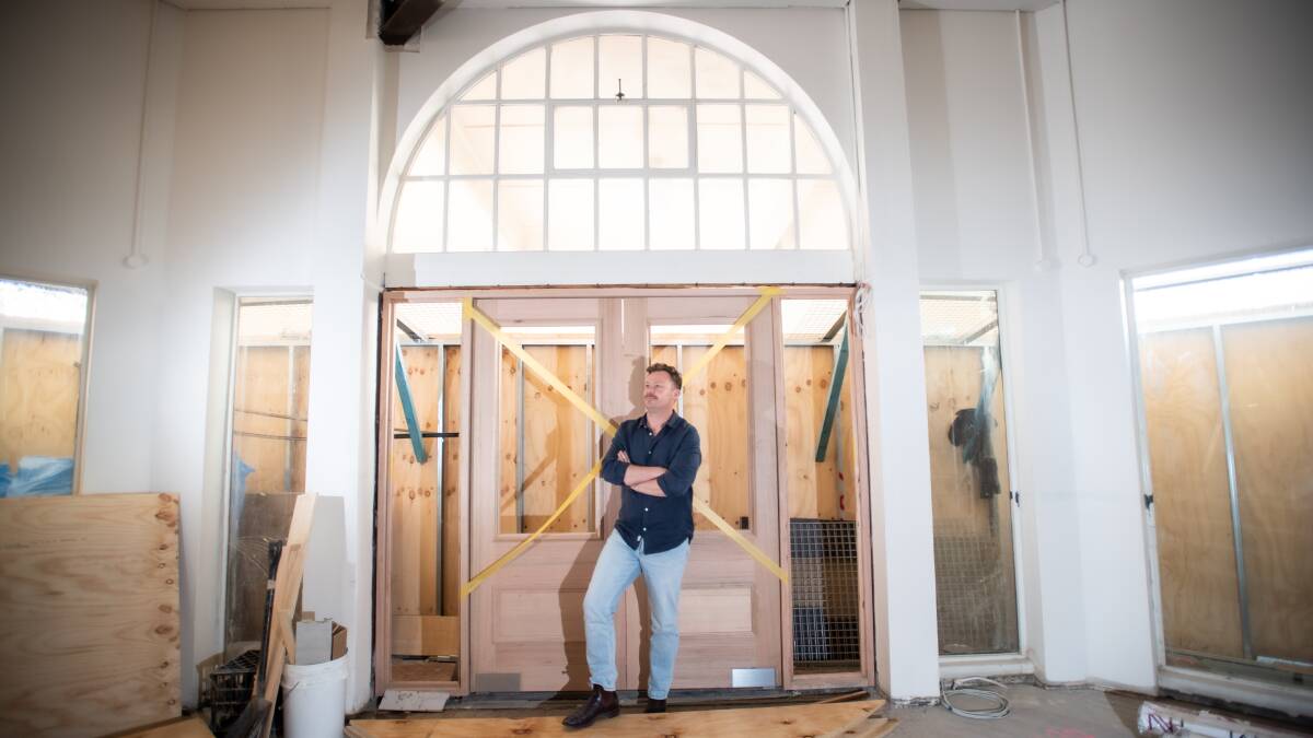 Founder of Rabble Group Wes Heincke inside one of the planned new venues in the Sydney building. Picture by Karleen Minney