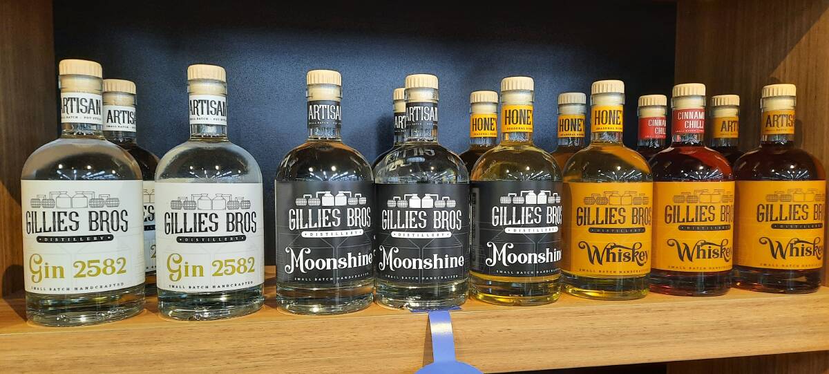 New Canberra maker Gillies Bros, Honey Whisky $65; Gin $80; Moonshine $55; Whisky $65. National Museum of Australia shop, nma.gov.au