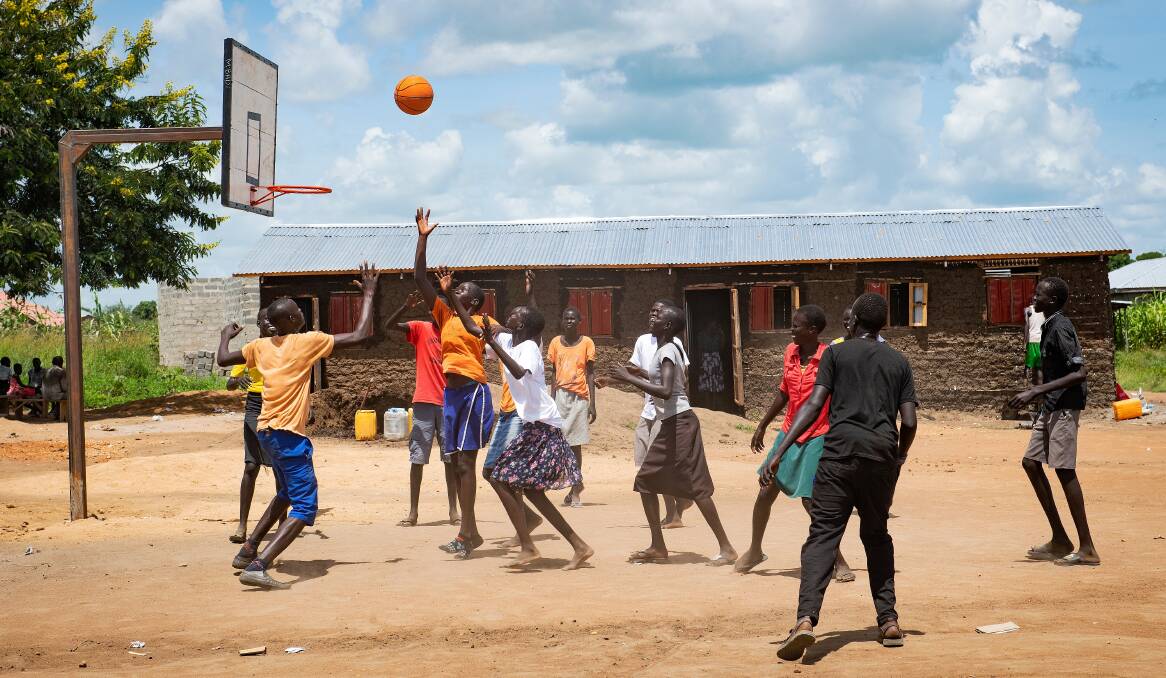 Teenagers playing basketball in South Sudan. Picture: Shutterstock