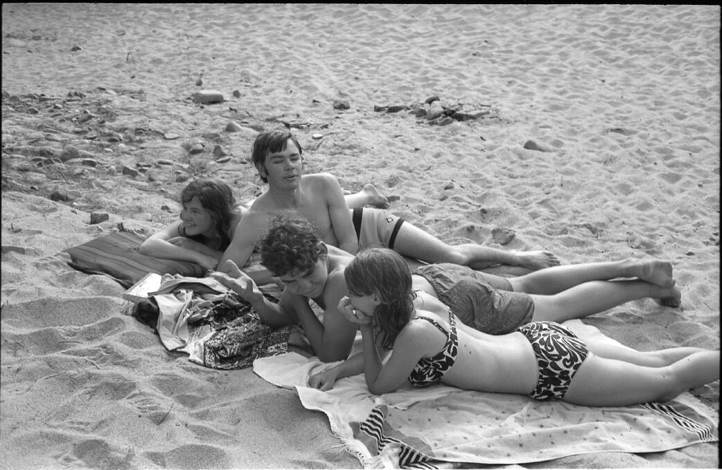 Gre Dickins, Di, Paul, Kyle & Judy, Casuarina Sands, November 1967. From Life-Time Book 1. Coming of age.