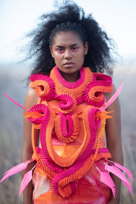 A model wearing a piece by Grace Lillian Lee. Picture: Courtesy of the artist