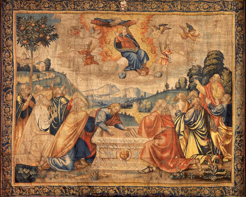 A tapestry depicting the assumption of Virgin Mary. Picture: Shutterstock