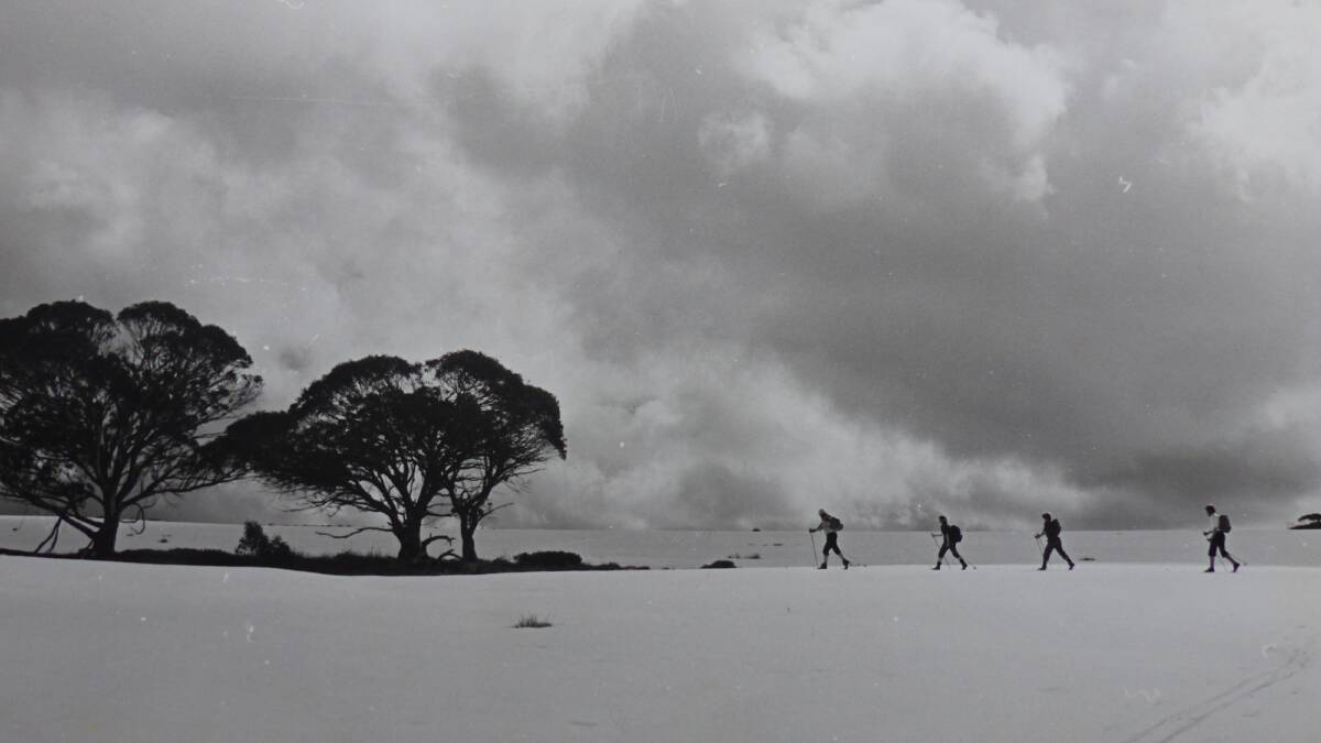 One of Dorothy Brown's 1970s photos of cross-country skiing in the Snowies. Picture: Supplied