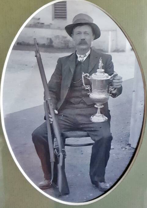 Beatty with the Championship Cup he won outright, 1910-1912. 