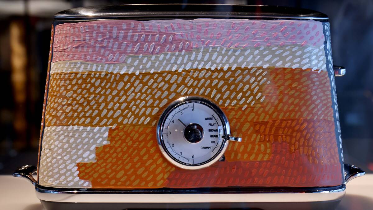 A Breville toaster with a design by Indigenous artist Lucy Simpson. Picture: James Croucher
