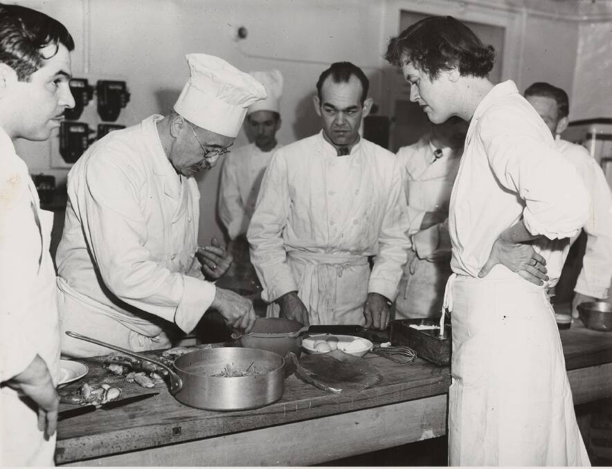 Julia Child, learning her craft. Picture: Supplied