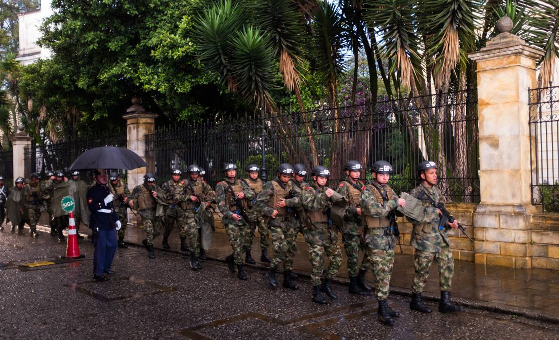 Soldiers in Bogota, Colombia. Picture: Shutterstock