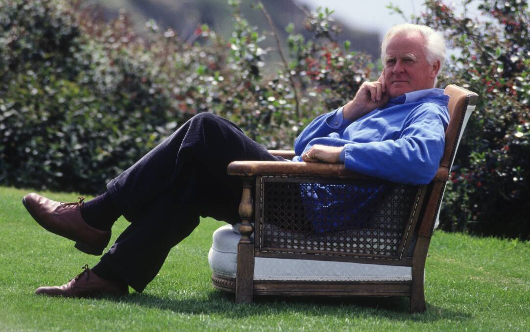 John Le Carre at his home near Penzance, in Cornwall, 1993. Picture: Getty Images 