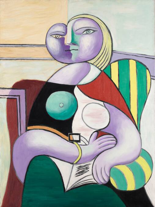 Far left, Pablo Picasso, La lecture,1932. 
