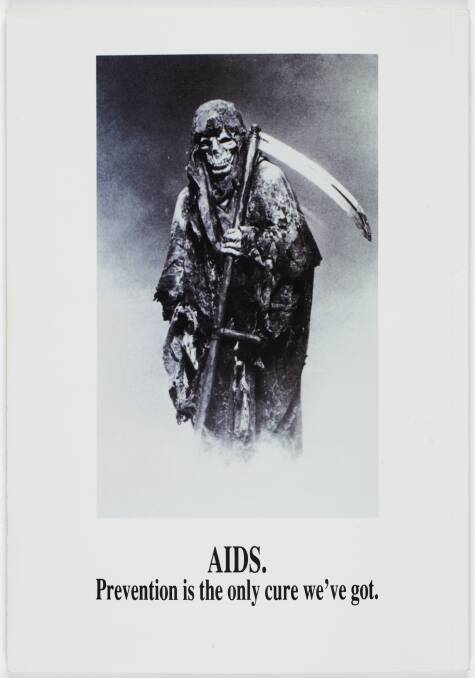 The Grim Reaper from the Australian Government's AIDS awareness campaign, 1987. Picture: National Archives of Australia: M3794, 15