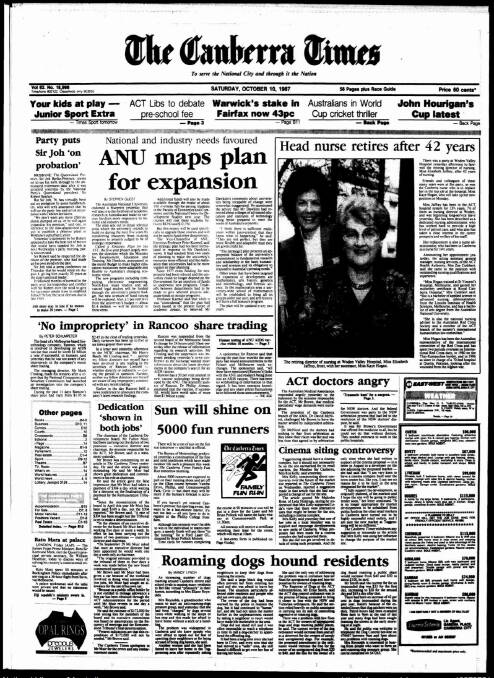 Times Past: October 10, 1987