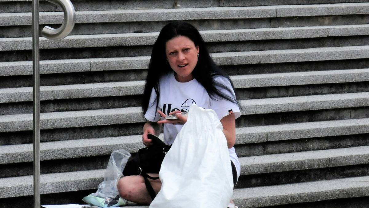 Alana Distefano outside court on a previous occasion. Picture by Hannah Neale