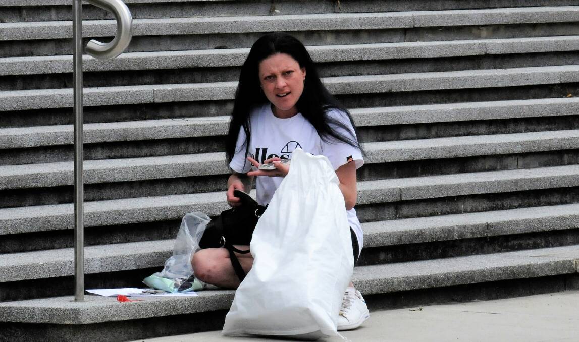 Alana Distefano outside court on a previous occasion. Picture by Hannah Neale
