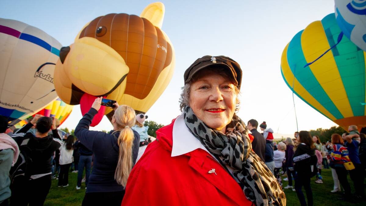 Deputy flight director Ruth Wilson at the Canberra Balloon Spectacular on Saturday. Picture by Elesa Kurtz