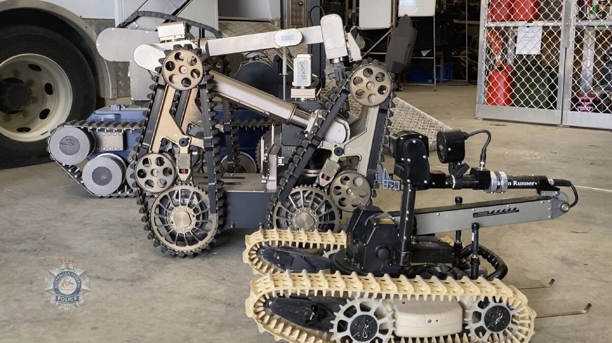 A selection of AFP bomb robots. Picture: AFP