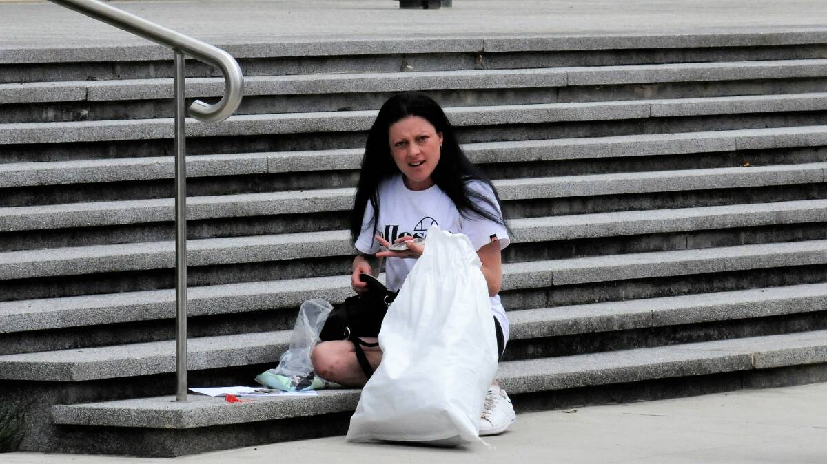 Alana Distefano outside the ACT courts building. Picture by Hannah Neale