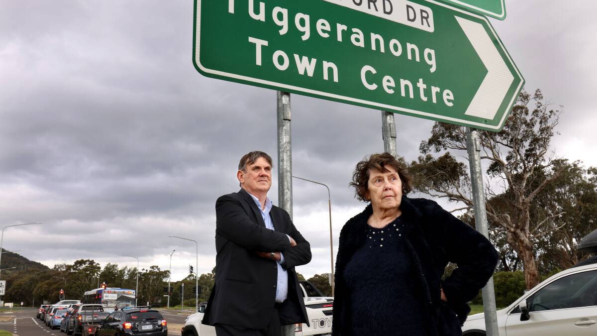 President of Tuggeranong Community Council Glenys Patulny and vice-president Jeffrey Bollard. Picture by James Croucher