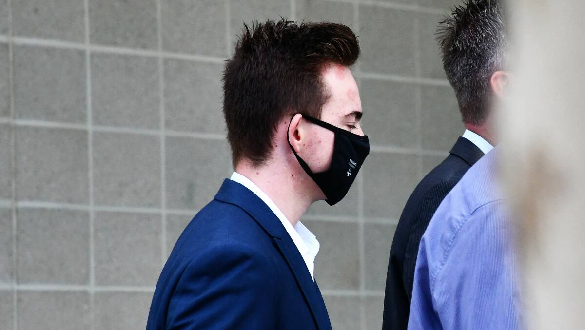 Christopher Middleton enters the ACT court building on Tuesday. Picture by Hannah Neale