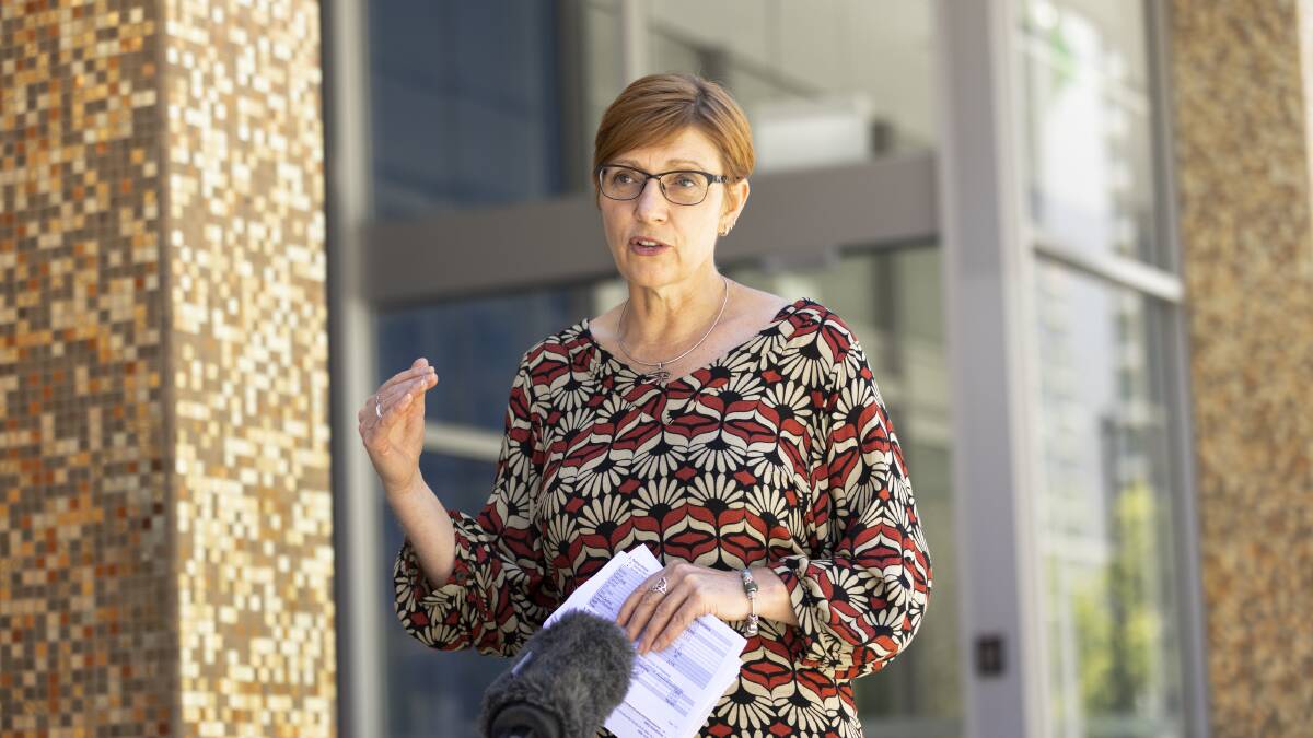 ACT Health Minister Rachel Stephen-Smith addresses the media in December. Picture: Keegan Carroll