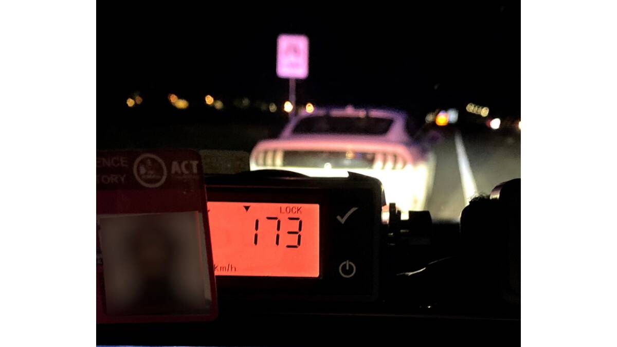 Police detected the driver travelling at 173km/h. Picture: supplied. 