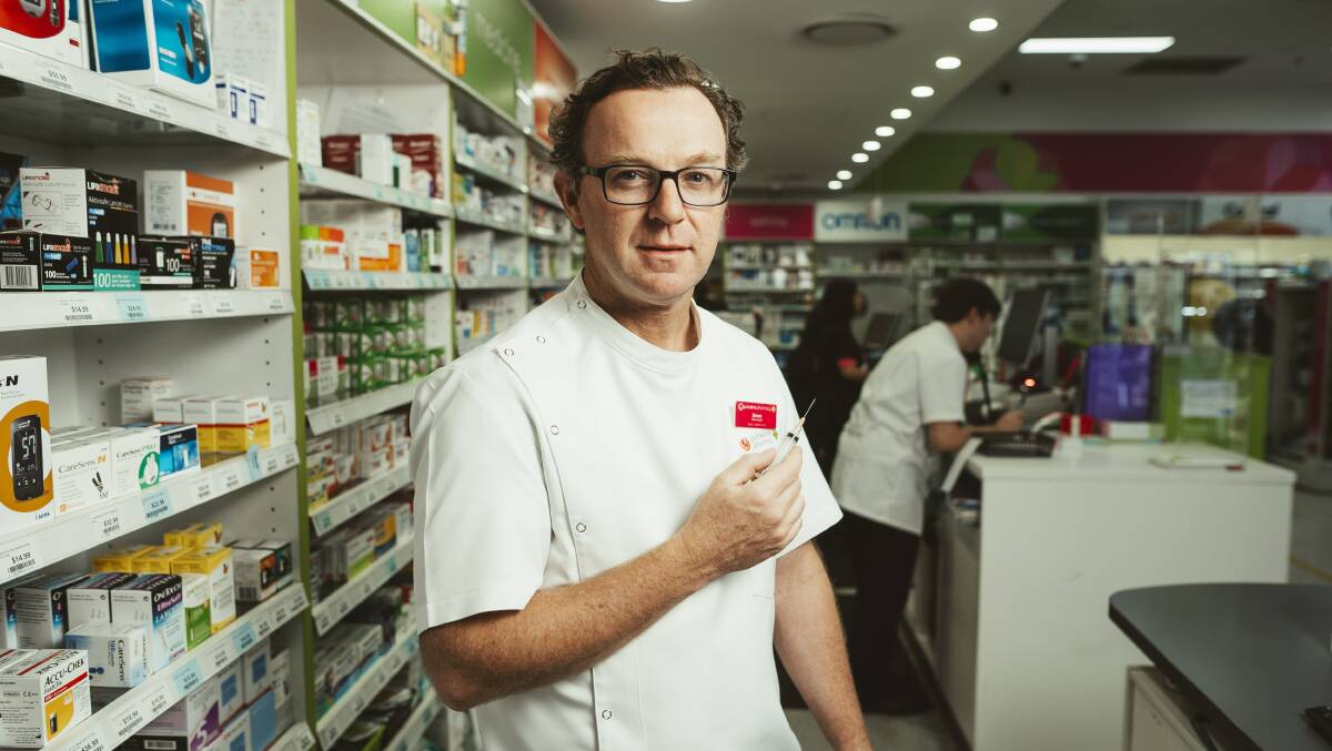 ACT Branch Director of the Pharmacy Guild of Australia Simon Blacker pictured at Priceline Woden. Picture: Dion Georgopoulos