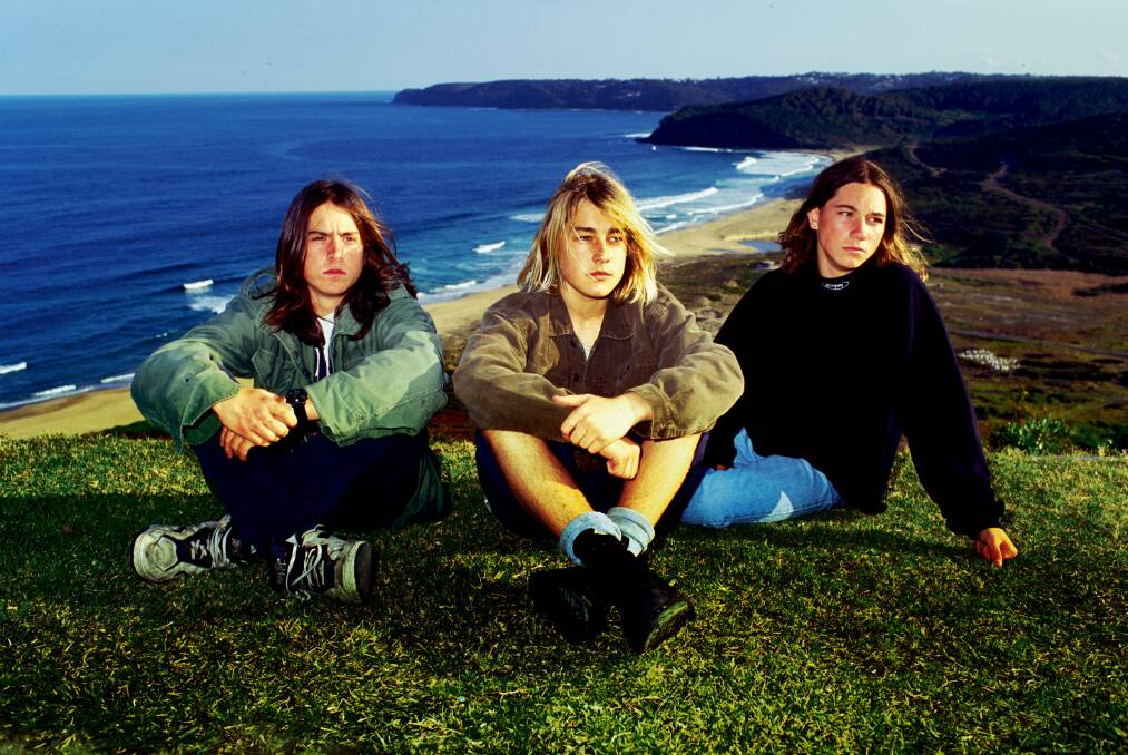 Back in the day: Silverchair's Ben Gillies, Daniel Johns and Chris Joannou in 1994. Picture: Darren Pateman