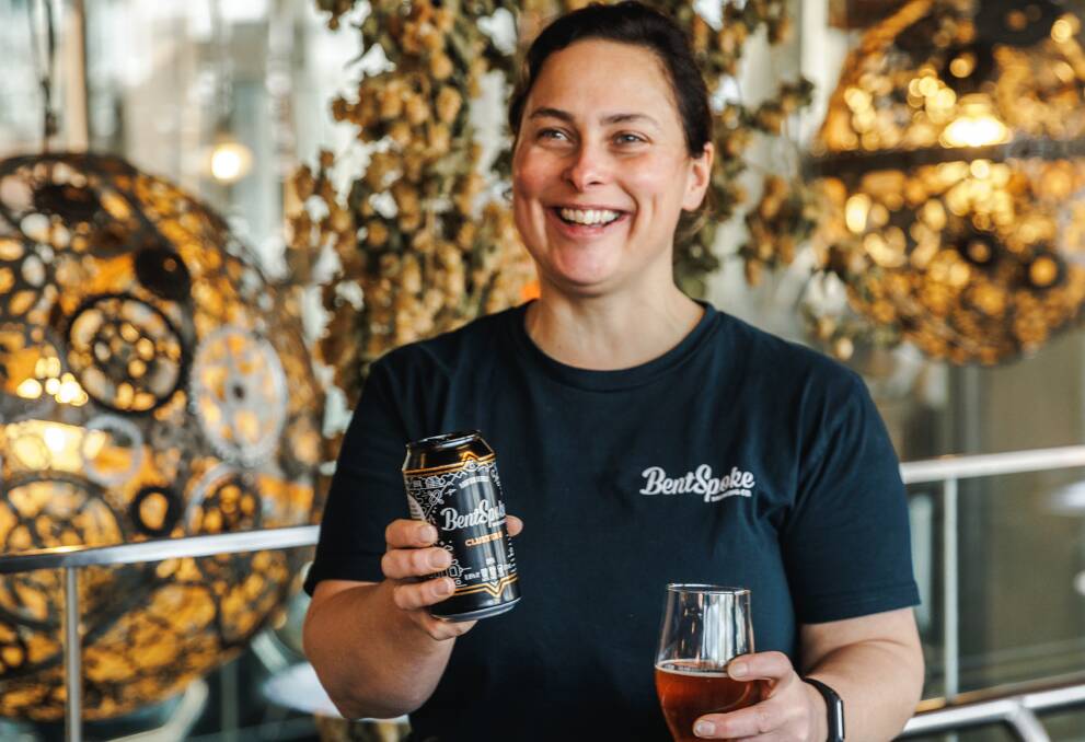 Tracy Margrain is the head brewer at BentSpoke's Braddon brewpub. Picture supplied