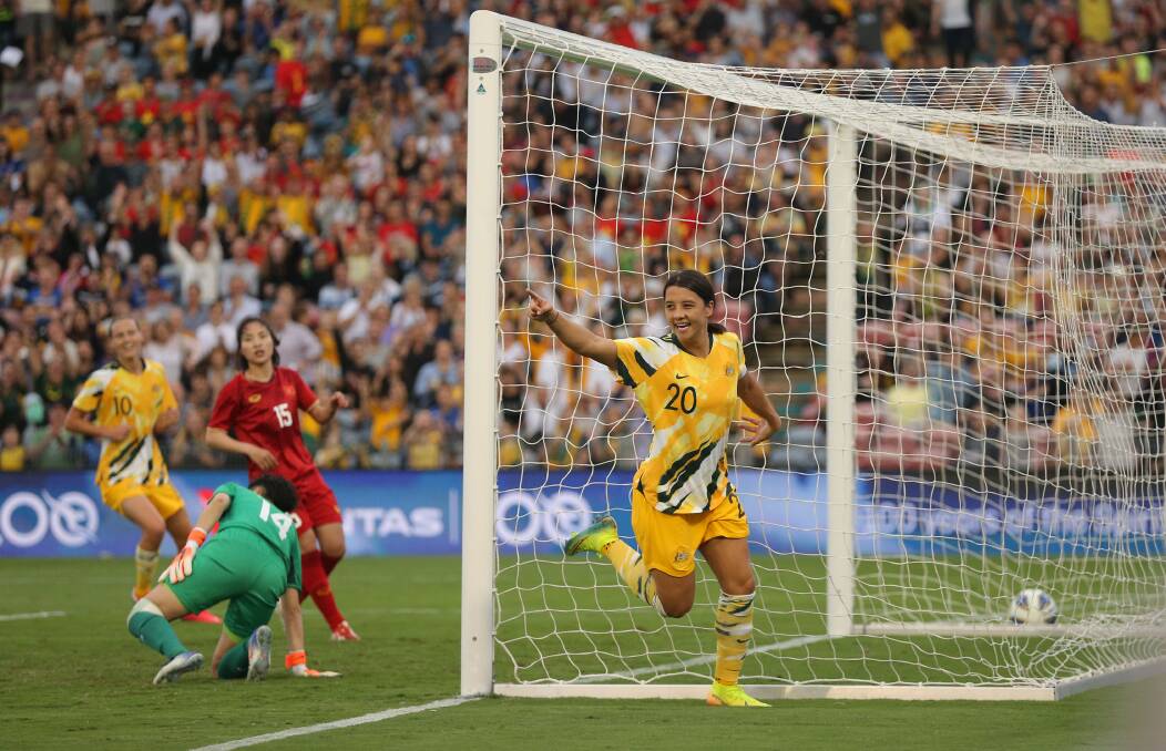 Matildas captain and superstar striker Sam Kerr will carry the hopes of a nation at the FIFA Women's World Cup. Picture by Max Mason-Hubers
