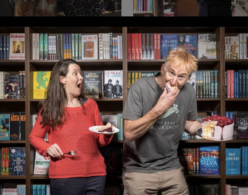 DELICIOUS: It's time for cake at a Love Your Bookshop event held at The Leaf Bookshop, in Ashburton, Melbourne.