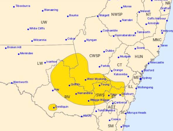 The Bureau of Meteorology has issued a thunderstorm warning for parts of NSW, including the Southern Tablelands. Image sourced.