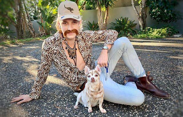 This week neighbours caught Flynn Clifford-Smith dressed as American former zoo operator and convicted felon Joe Exotic.