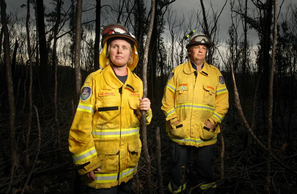 Bawley Point Rural Fire Brigade volunteers Lise Percival and Hendrik Boone. Photo: Sitthixay Ditthavong