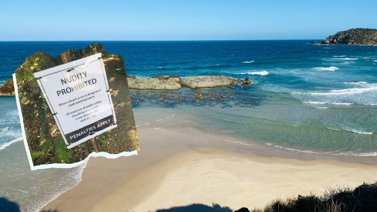 There is a crackdown on nudity at Miners Beach in Port Macquarie.