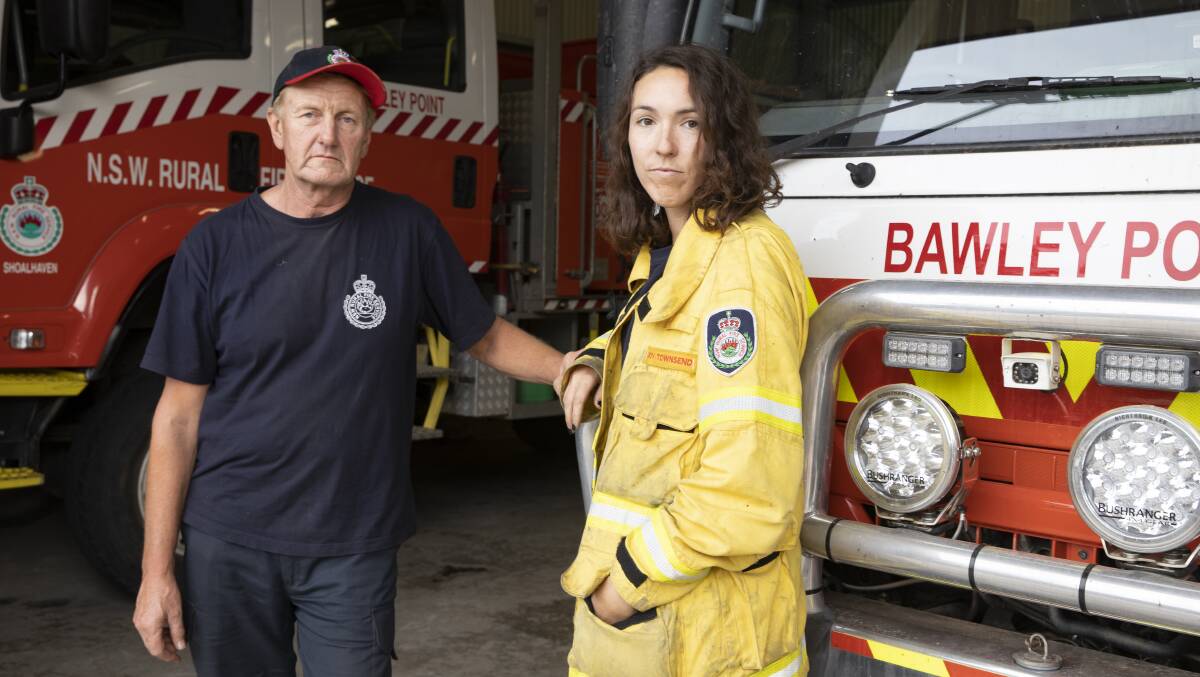 Bawley Point fire brigade captain Charlie Magnuson with volunteer firefighter Joy Townsend. Photo: Sitthixay Ditthavong
