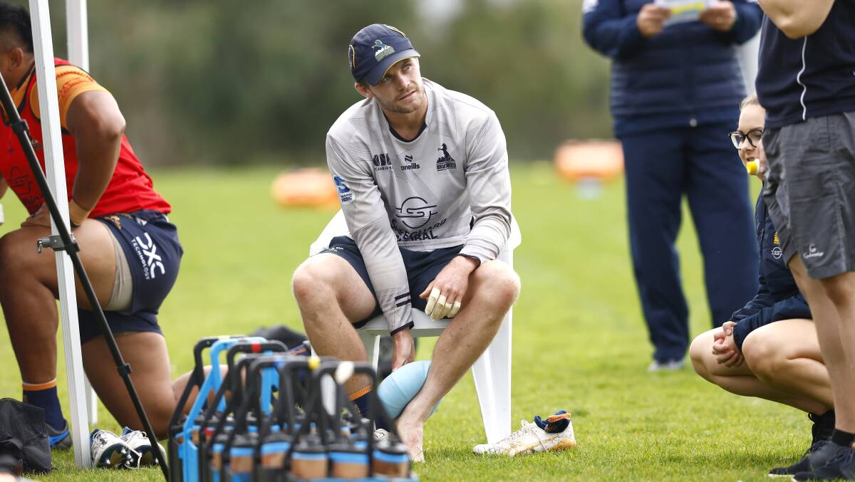 ACT Brumbies skipper Ryan Lonergan missed the start of training on Tuesday. Picture by Keegan Carroll
