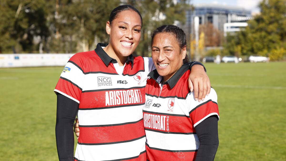 Zali (left) and mum Sharon Waihape have formed a close bond on and off the rugby field. Picture by Keegan Carroll