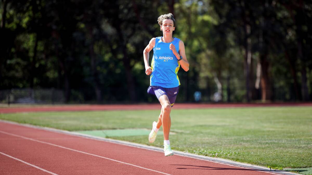 Emerging runner Kieran Shepherd won gold at the recent Australian All Schools Championships. Picture by Sitthixay Ditthavong
