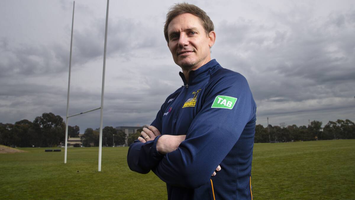 New coach Stephen Larkham is determined to lead the ACT Brumbies to a Super Rugby title. Picture by Keegan Carroll