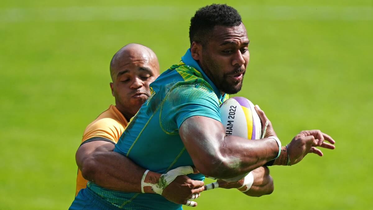 Wallabies centre Samu Kerevi is set for an extended stint on the sidelines after tearing his ACL at the Commonwealth Games. Picture: Getty Images