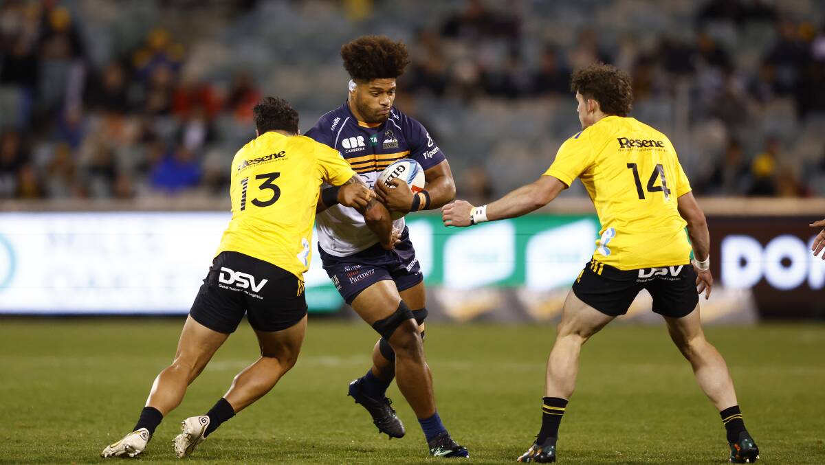 Rob Valetini put the Brumbies on the front foot in the first half. Picture by Keegan Carroll