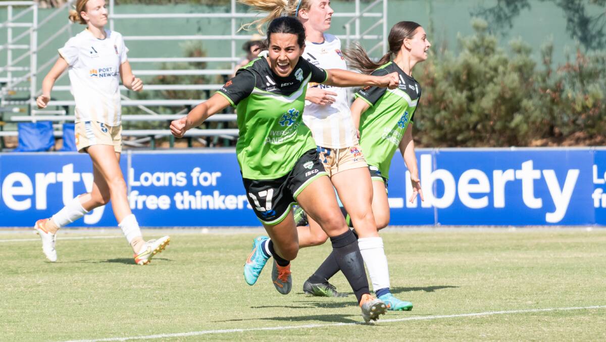 Canberra United's Vesna Milivojevic scored a double in Saturday's draw with Adelaide United. Picture by Elesa Kurtz