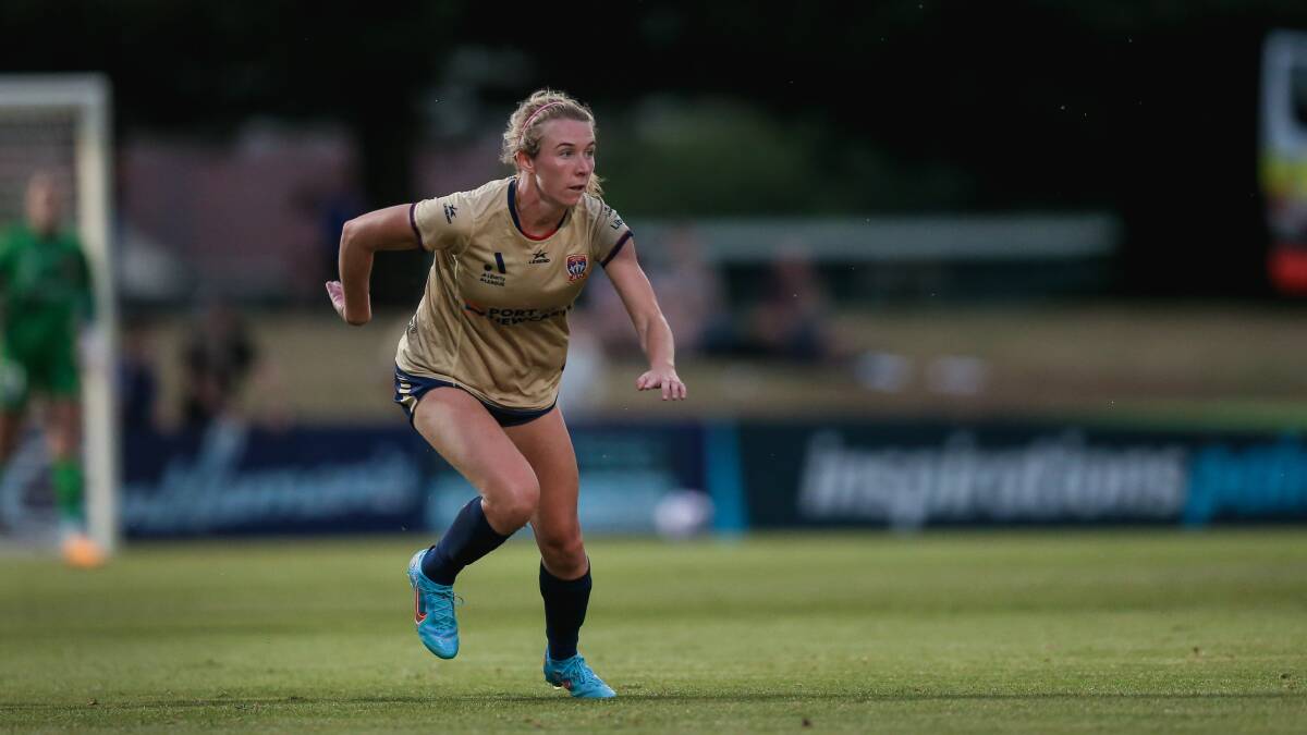 Former Newcastle Jets defender Cannon Clough has her eye on a new goal in Canberra. Picture by Marina Neil